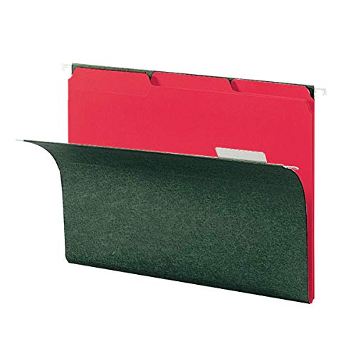 Smead Interior File Folder, 1/3-Cut Tab, Letter Size, Red, 100 Per Box (10267) #TOP2