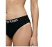 Calvin Klein Damen 3er Pack Slips Bikini Form mit Logobund, Schwarz (Black/Black/Black), M