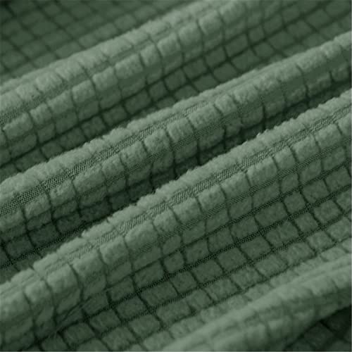 Housse de canapé extensible enfant 1 place vert armée