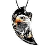 SUPAC Bald Eagle Triangle Pendant Necklace - Fashion-Forward Hip Hop Style - Durable & Bold Accessories for Men - Gift Idea for Every Occasion (Eagle Claw)