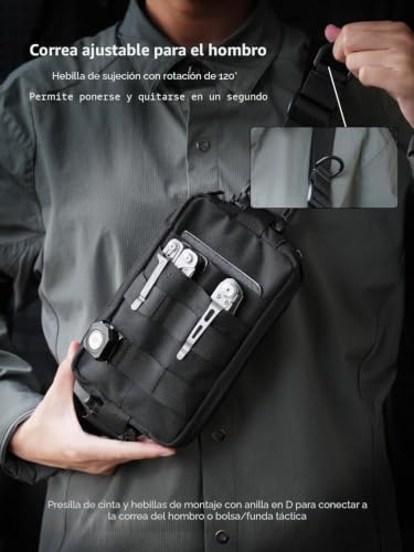 Bolso bandolera EDC VIPERADE CHS2 táctico Molle negro para acampar 6