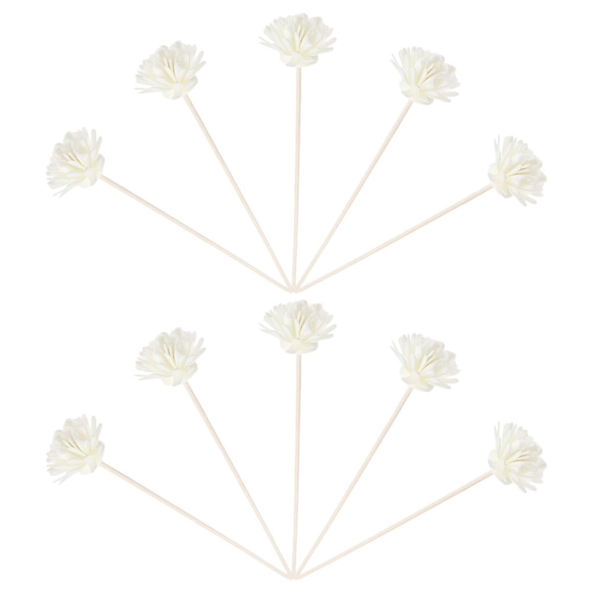 VICASKY Lot de 10 Bâtonnets Diffuseurs de Parfum Fleurs Séchées pour Décoration et Diffusion d'Huiles Essentielles la Maison