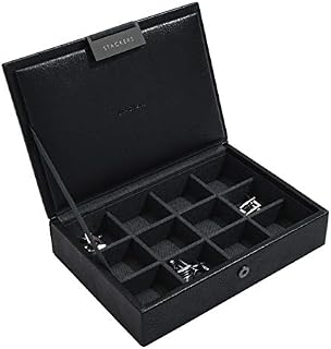 Stackers Mens Black Mini Cufflink Box