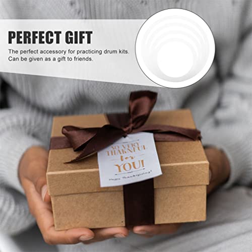 Vaguelly 4 Peças/Conjunto de Anéis de Tambor Silenciadores de Tambor Amortecedores de Tambor Círculo