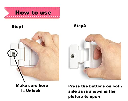 1 Pack Oven Door Lock Child Safety Heat-Resistant Stove Baby Proof Front Locks For Toddlers And Kids Easy To Install Double Button Oven Lock For Kitchen Safety #TOP2