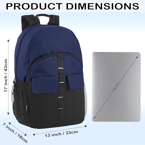 24 Pack Backpacks in Bulk | Wholesale Multipocket Backpacks with Side Water Bottle Pockets for Sports Teams, Homeless (Male Colors Pack)4