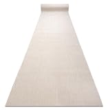 rugsx Tapis de Couloir SION Effet sisal, tissé Plat, résistant et Facile d’Entretien, intérieur extérieur, Cuisine entrée Balcon terrasse, crème 80x250 cm