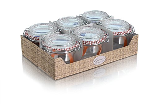 BSCA 582718 Set de 6 Terrines/Joint Verre Transparent 340 ml Cover