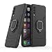 Produktbild COOVY® Cover für Samsung Galaxy A50 SM-A505F/DS / A30s SM-A307FN/DS Bumper Case, Plastik + TPU-Silikon, extra stark, Anti-Shock, Stand Funktion + Magnethalter | schwarz