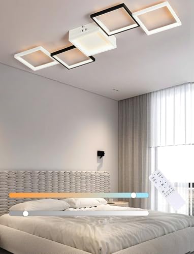 Luminaires LED pour plafond de chambre, lustre moderne variable pour une ambiance douce