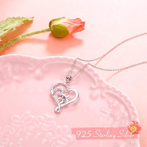 Ladytree Double Heart Turtle Necklace for Women 925 Sterling Silver Ocean Spray Sea Turtle Pendant Necklace Birthday Gifts for Women Daughter Girls Wife - Image 6