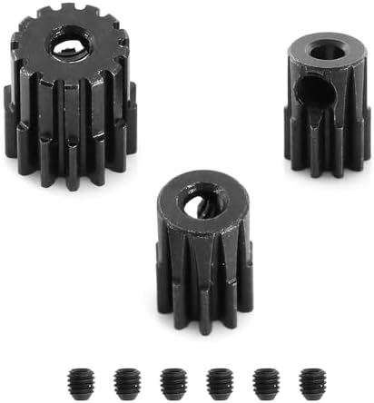 48DP Metal Pinion Hardened Steel Gear 2.3mm Shaft 14T 10T 9T Metal Motor Gear Set for 1/18 RC Car Traxxas LaTrax Teton Rally Desert Prerunner SST Upgrade Part 7592/7645/7644