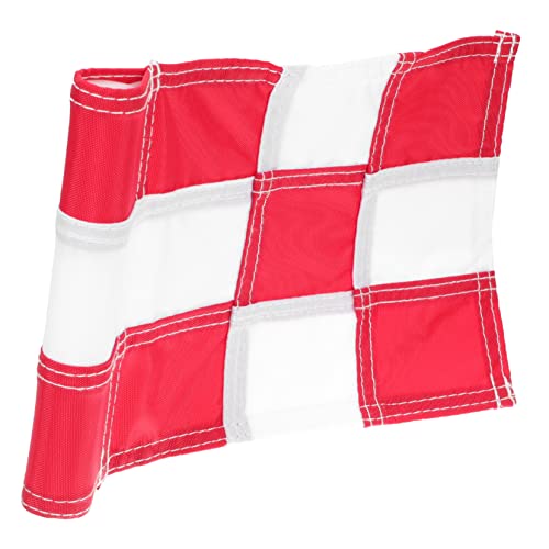 Mipcase Golfing Checkered Golf Targeting Flag for Training Reusable Golf Course Flag for Backyard Practice and Putting Drills