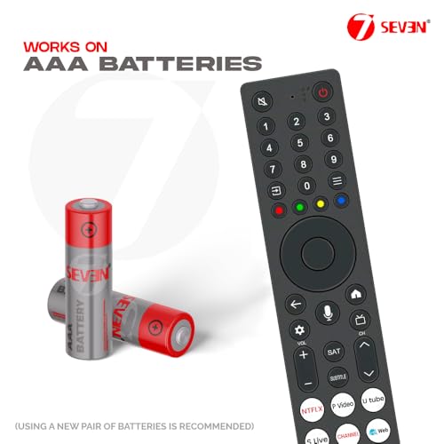Image of 7SEVEN Compatible with TCL Smart TV Remote Control RC833A FMB4 Model Suitable for 55C6K, 65Q6CS, 85C6K, 98c6k, QD-MiniLED TV Remote with Bluetooth Voice Command - Pairing Must!