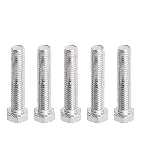Aopin M5 x 30mm 六角ボルトネジグレード 6.8 ステンレス鋼 ファスナー完全に機械ねじ込み SUS304 50 個