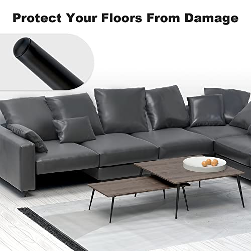 IURRDOP 4PCS 16 Inch Matte Black Tapered Angled Legs for Furniture, Metal Mid Century Mordern Feet, Heavy Duty Slanted Stand Legs Kit for Couch, Coffee Table, Desk, Dresser, Sofa, Chair by IURRDOP - Image 5