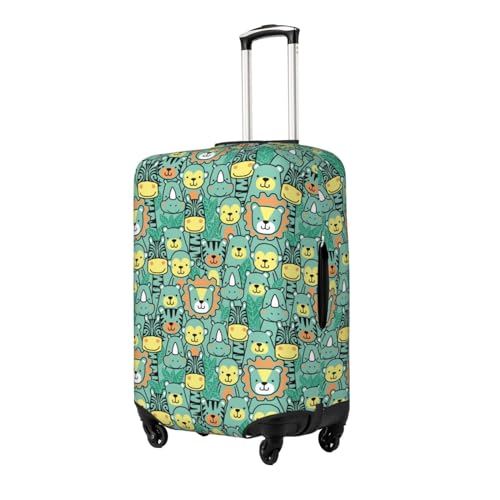 Animals With Leaf Luggage Cover Protector Anti-Scratch Washable Fits 18-32 Inch Luggage-Small2