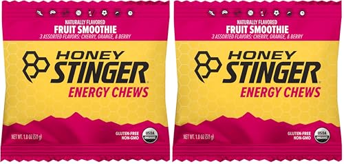 Image of Honey Stinger Organic Energy Chews, Fruit Smoothie, 1.8-Ounce Bag (Pack of 2)