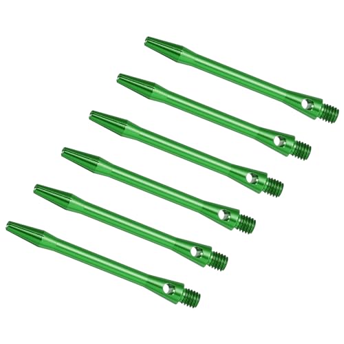 uxcell Dart Shafts 48mm/1.9 Inch, 6 Pack 2BA Thread Aluminum Dart Stems Dart Accessories for Steel Tip, Green