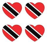 Contenido del envío: 4 pegatinas con diseño de bandera de Trinidad y Tobago