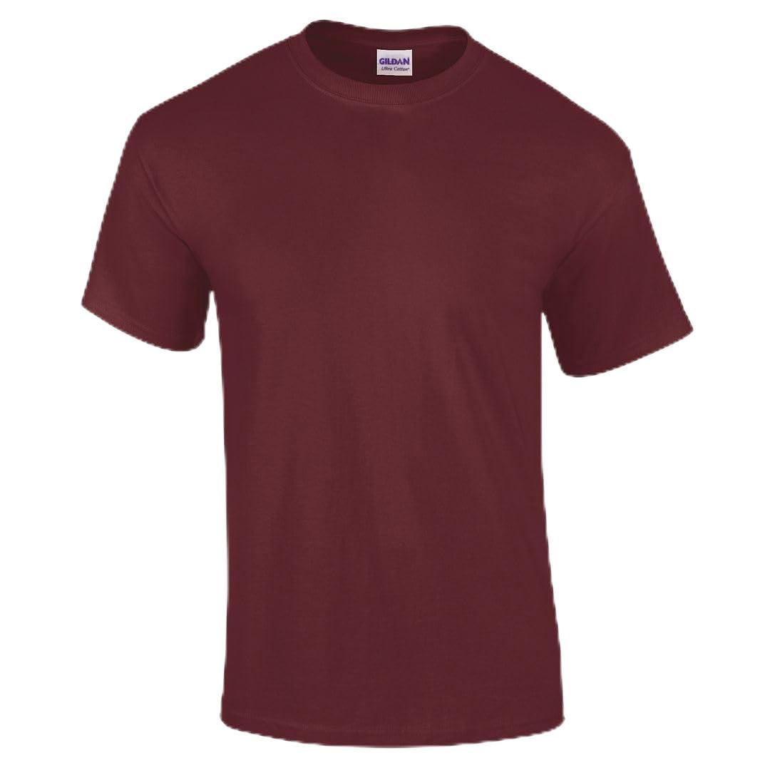 Gildan Unisex Maroon Ultra Cotton™ Adult T-Shirt Brand