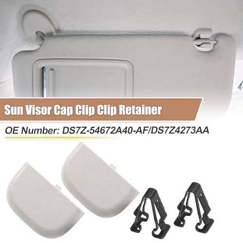 X AUTOHAUX 2 Set Gray Iron Sun Visor Cap Clip for Ford Fusion 2013-2016 by X AUTOHAUX - Image 2