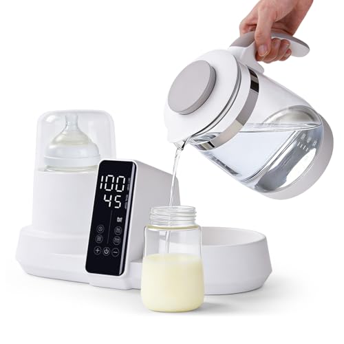 Hoapin Calienta Biberones, Esterilizador Biberones 8 En 1, Calentador De Biberones, 1.2l Hervidor Agua Eléctrico Multifuncional Con Pantalla Lcd Y Control De Temperatura