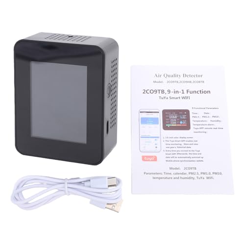 Moniteur de qualité de l'air capteur PM2.5 portable Zerodis écran 2,8 pouces thermomètre intérieur