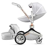 hesba kinderwagen gebraucht schweiz 360° Drehfunktion: Der Kinderwagen verfügt über einen Aluminiumrahmen und der robuste Rahmen kann um 360° gedreht werden, um eine schnelle bidirektionale Einstellung zu ermöglichen. Der Stoff ist aus PU-Leder, sehr wasserdicht und leicht zu reinigen.