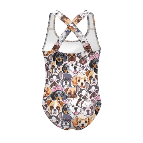 Jeiento Girls One Piece Swimsuit Cross-Back Children Beach Sport Bathing Suit Quick Drying Toddler Swimming Wear 4-15 Years2