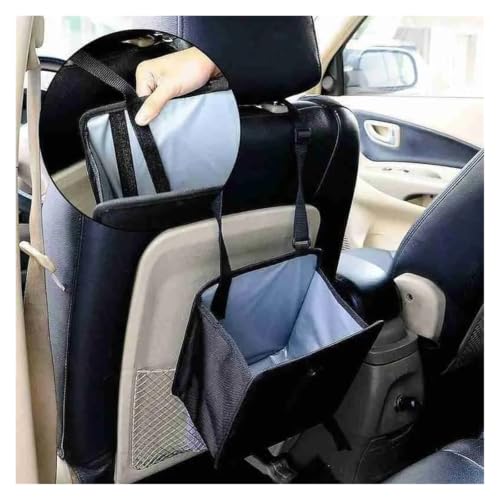 Contenedor de basura para coches ideal para viajes familiares con soporte de asiento trasero 3