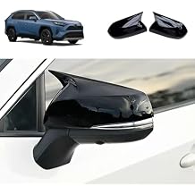 Side View Mirror Cover Compatible With Toyota RAV4 2025 2024 2023 2022-2019 Rearview Mirrors Trim Exterior Car Accessories ABS 2PCSGlossy Black Style