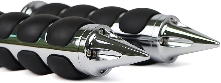 Miniatura 4 de HADAXT Empuñaduras de mano para motocicleta de 1 pulgada y 0.984 in, mango antideslizante universal, agarre para acelerador, color negro, cromado,