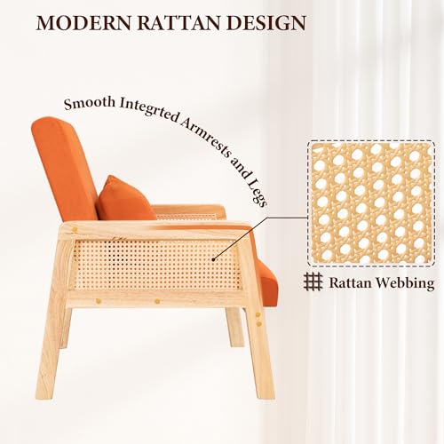 Sillón plegable terciopelo naranja miniatura 4