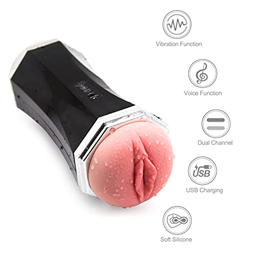 2 em 1 Masturbadores Masculinos, P-us-sy de 3D Realista - M-asterburbator Masculino de Brinquedos de