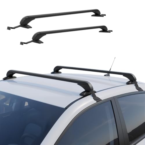 Barres de toit de 100 cm pour partir en vacances en famille avec une charge de 75 kg