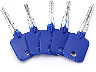 HITSAN DANIU 5pcs Lock Repairing Tools Locksmith Try-Out Keys Set for Cross Lock