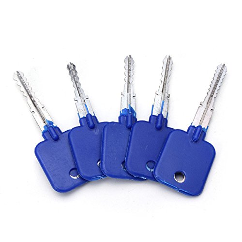 HITSAN DANIU 5pcs Lock Repairing Tools Locksmith Try-Out Keys Set for Cross Lock