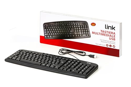 Link LKTAST05 Tastiera Multimedia USB [Layout Italiano]