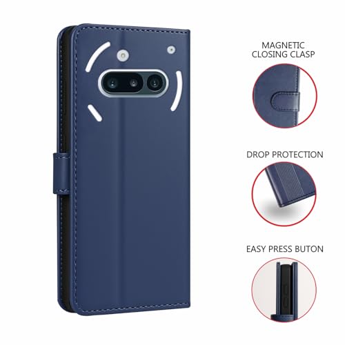Image of AIBEX Shock Proof Flip Compatible for Nothing Phone (3a) 5G Flip Cover Leather Finish | Inside TPU with Card Pockets | Wallet Stand | Complete Protection Flip Case