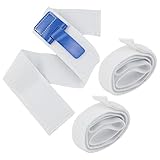 3PCS Catheter Leg Bag Straps - Breathable Urinary Drainage Support Holder for Foley Catheter Adjustable Anti-Slip Fabric Sleeves for Elderly Adults (White)