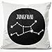 JUNIWORDS Kissen, Sternbild Jungfrau, 40 x 40 cm, Flauschig Samtweich Weich