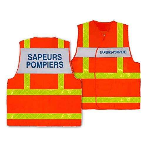 Giubbotto Sapeurs-Pompieri ad alta visibilità con strisce gialle Prismatiche –