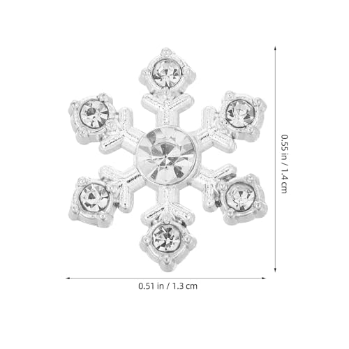 Copos de nieve pequeños para scrapbooking y proyectos navideños de invierno con pedrería 6