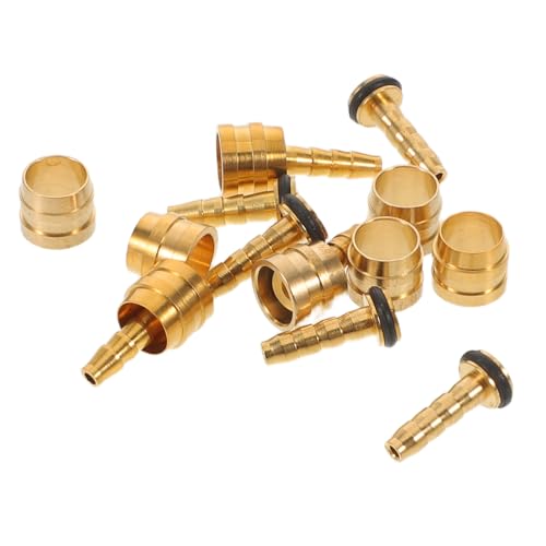 OFFSCH 8セット ブレーキオリーブと接続インサートキット - オイルニードルオリーブヘッドバイク油圧ディスクブレーキホースインサート