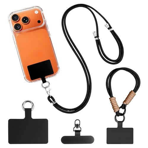 Liuliushun Cuerda para Movil y Correa de Muñeca para Teléfono, Cordón para Movil Universal, Correa para Moviles Alrededor del Cuello para funda de teléfono y cámara