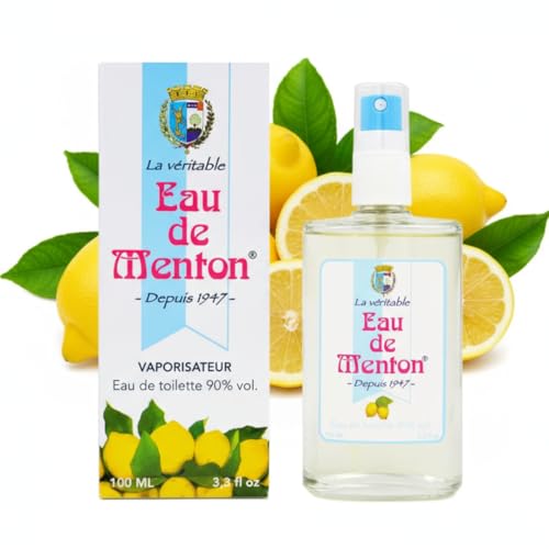 Eau de Menton - Lemon Eau de Toilette - Natural Vegan Citrus Fragrance - Light Fresh Unisex Perfume - Made in France - 3.4 fl oz (100 ML)