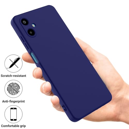 Image of Back Cover for Samsung Galaxy F06 5G / M06 5G | Full Camera Protection | Premium Liquid Silicon Case | Flexible Bumper Case for Samsung Galaxy F06 5G / M06 5G (Dark Blue)