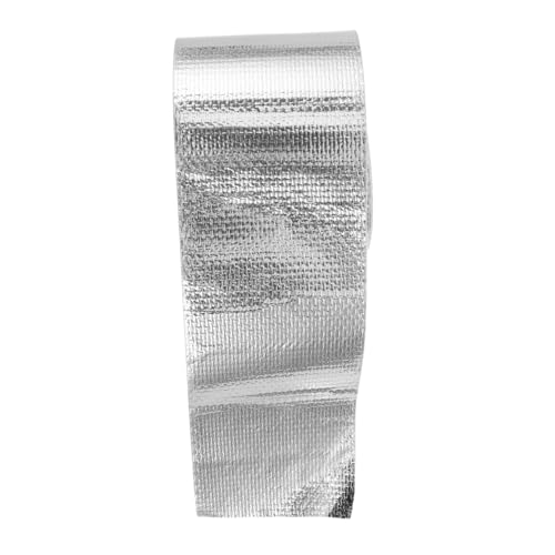 Amosfun Tissu en fibre de papier d'aluminium protection thermique bande adhésive thermique ruban pour échappement ruban thermique ruban barrière ruban chauffant feuille d'aluminium Silver