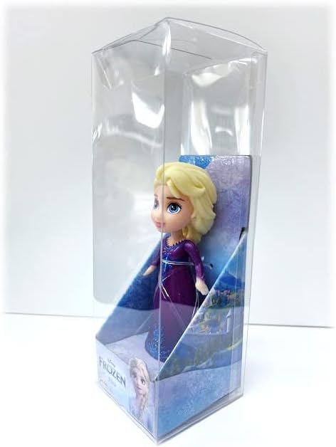 Miniatura 2 de Amarina Empaquetado en caja transparente para regalo, mini muñeca de 3.5 pulgadas, a elegir entre los 14 personajes de Frozen de estilo (ELSA morado)